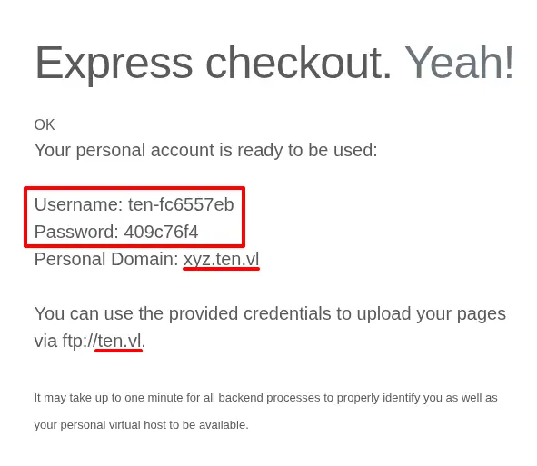Credentials for custom domain